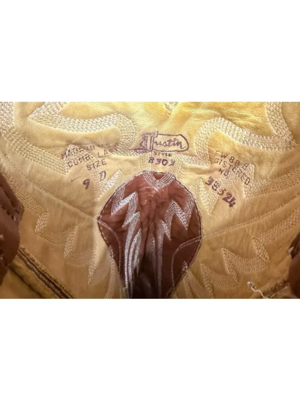 Justin Teju Lizard Cowboy Boots Men Size 9D Brown Exotic Leather Western 8303 US